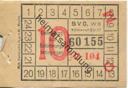 BVG Berlin Köthener Str. 17 - Fahrschein 1943 - Europe