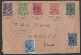 LIECHTENSTEIN - VADUZ / 1919 LETTRE POUR LA FRANCE - ANDLAU (ref 6761) - Briefe U. Dokumente