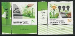 BOSNIA HERZEGOVINA SERBIA/ SRPSKA REP.- EUROPA 2016 -TEMA "ECOLOGIA -EL PENSAMIENTO VERDE-THINK GREEN".-SERIE Con NÚMER0 - 2016