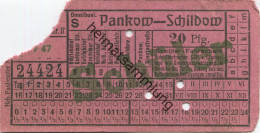 BVG Berlin Köthener Str. 17 - Omnibuslinie S Pankow - Schildow 20Pfg. - Schüler-Fahrschein - Europe