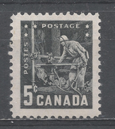 Canada 1957. Scott #373 (MNH) Miner With Pneumatic Drill  (Complete Issue) - Ungebraucht