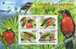 BURUNDI 2011 Birds WWF  4 V Set + S/s MNH - Neufs