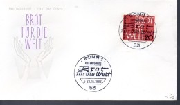 ALLEMAGNE    FDC   1962 Contre La Faim  Pain Blé - Against Starve