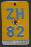 Velonummer Mofanummer Zürich ZH 82 - Placas De Matriculación