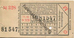 BVG Berlin Köthener Str. 17 - Fahrschein 1941 - Europe