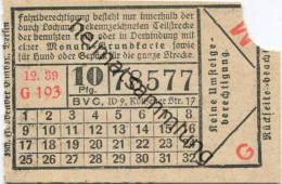 BVG Berlin Köthener Str. 17 - Fahrschein 1939 - Europe