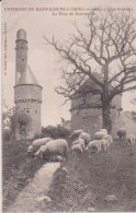 61 L´ORNE JUVIGNY SUR AUDAINE   "  La Tour De Bonvouloir Troupeau De Moutons "  Roussel - Juvigny Sous Andaine
