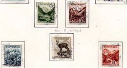 Slowakei 1940/43, Freim.-Ausg. "Landschaften" Mi. 71/75Y Sauber Gestempelt - Used Stamps