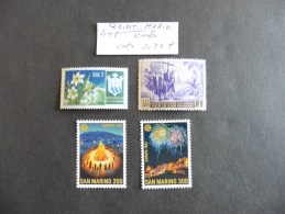 Saint -Marin : 4 Timbres Neufs - Collections, Lots & Séries