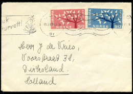 NORWAY - September 19, 1962 Cover Sent To Dirksland, The Netherlands. EUROPA STAMPS. (d-524) - Lettres & Documents