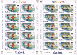 2016 , Moldova , Moldavie , Summer Olympics , Brazil , Rio De Janeiro , Sheetlets , MNH - Verano 2016: Rio De Janeiro