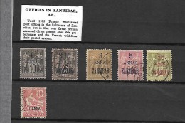 Zanzibar 1894  Cat Yt N°2,5, 6 , 8, 10 , 48 - Gebruikt