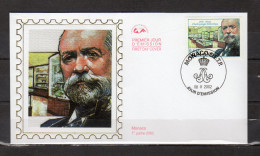 ✅" 100 ANS DU MUSEE D'ANTHROPO. PREHISTORIQUE " Sur Enveloppe 1er Jour En Soie De MONACO N° YT 2338 Parf. état FDC - Prehistorie