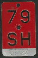 Velonummer Schaffhausen SH 79 - Nummerplaten