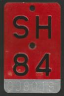 Velonummer Schaffhausen SH 84 - Plaques D'immatriculation