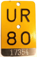 Velonummer Mofanummer Uri UR 80 - Number Plates