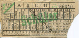 BVG Berlin Köthener Str. 17 - Schüler-Fahrschein 1944 - Usedomerstrasse Von Nach Weissensee - Europe