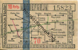 Halle - Strassenbahn Halle 10 Rpfg. 30er Jahre - Rückseitig Werbung W.F. Wollmer Kleider- Und Seidenstoffe Grosse Ulrich - Europe