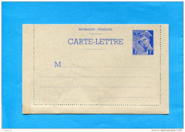 Entier Postal-carte Lettre Type Mercure 1fr Bleu-B1-cote Sinais 2005=40 Euros - Tarjetas Cartas