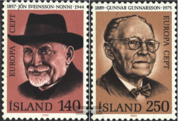 Iceland 552-553 (complete Issue) Unmounted Mint / Never Hinged 1980 Personalities - Nuevos