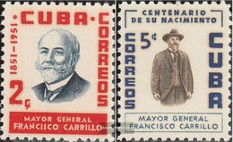 Cuba 444-445 (complete Issue) Unmounted Mint / Never Hinged 1955 Francisco Carrillo - Unused Stamps
