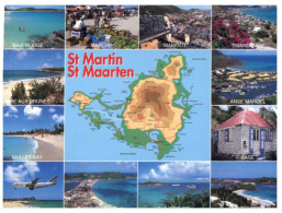 (M_S 8765) France - Saint Martin -  With Map - Sr Maarten - Saint Martin