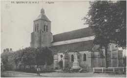 QUINCY - L'EGLISE - ANIMEE - VERS 1900 - Sonstige Gemeinden