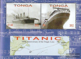 Tonga Block53 (complete Issue) Unmounted Mint / Never Hinged 2012 Titanic - Tonga (1970-...)