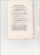 CHAMBRE DES DEPUTES -1830- OPINION DE MR LE CHEVALIER DE QAQUERAY  SUR LES SECOURS ACCORDES AUX ARMEES ROYALES DE L'OUES - Wetten & Decreten