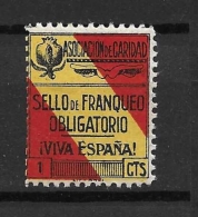 LOTE 2229  ///  ESPAÑA. GUERRA CIVIL.GRANADA, ASOCICION DE CARIDAD. VARIEDAD DE IMPRESION  **MNH - Emisiones Nacionalistas