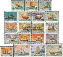 Penrhyn 369-387 (complete Issue) Unmounted Mint / Never Hinged 1984 Sailboats - Penrhyn