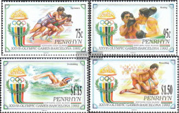 Penrhyn 527-530 (complete Issue) Unmounted Mint / Never Hinged 1992 Olympics Summer 92 - Penrhyn