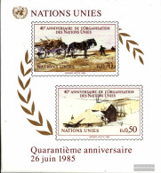 UN - Geneva Block3 (complete Issue) Unmounted Mint / Never Hinged 1985 40 Years UN - Hojas Y Bloques