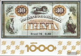 Brazil Block38 (complete Issue) Unmounted Mint / Never Hinged 1976 Bank Of Brazil - Blocks & Kleinbögen