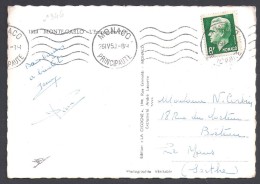 Monaco - N°  346  Seul Sur Carte - Storia Postale