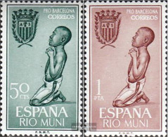 Rio Muni 40-41 (complete Issue) Unmounted Mint / Never Hinged 1963 Flutopfer Of Barcelona - Rio Muni