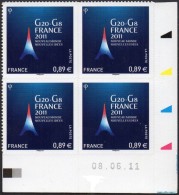 France Coin Daté Autoadhésif N°  598 ** G20 Du 08.06.2011 - 2010-2019