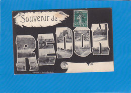 Delcampe - CPA - Souvenir De REDON - Multivues  - édition Sorel  -écrite Et Timbrée - Redon