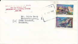 Canada Cover Sent To Denmark 2-12-1988 Topic Stamps - Cartas & Documentos