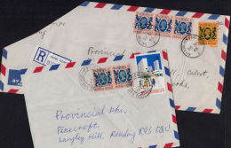 B5122 HONG KONG 1985, 2 Covers Sai Ying Pun To UK With Different Franks - Lettres & Documents