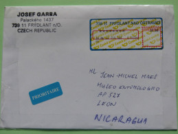 Czech Rep. 2015 Cover To Nicaragua - Machine Franking - Brieven En Documenten