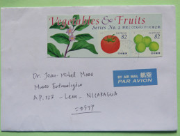 Japan 2014 Cover To Nicaragua - Fruits Vegetables Tomato - Cartas & Documentos