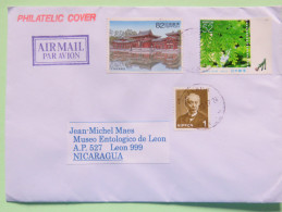 Japan 2016 Cover To Nicaragua - Temple - Ferns Or Tree - Cartas & Documentos