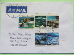 Australian Antarctic Territory 2015 Cover To Nicaragua - Landscapes Coast - Cartas & Documentos