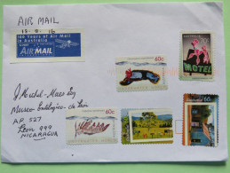 Australia 2016 Cover To Nicaragua - Signs Of The Times - Motel - Ocean Fauna - Landscape Mail Boxes - Storia Postale