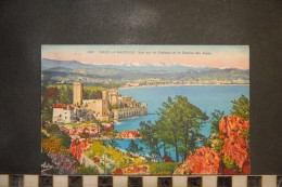 CP,  06, LA NAPOULE, Vue Sur Le Chateau Et La Chaine Des Alpes , Colorisée - Beaulieu-sur-Mer