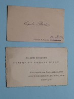 Egide BERTIN Cuivre Et Bronze D'Art / Gendbrugge-Sud-Lez-Gand ( 2 Stuks / Zie Details Op Foto ) Gent ! - Visiting Cards