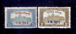 Ungheria-00057 - 1918: Posta Aerea, Y&T N. 1, 2 (+) LH - Privo Di Difetti Occulti - Ungebraucht