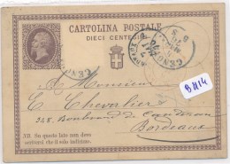 Philatélie -B2114 - Italie - Entier Postal ( Cartolina Postale) 1876 - Ganzsachen