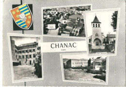 CPSM  48 CHANAC SOUVENIR MULTIVUES BLASON - Chanac